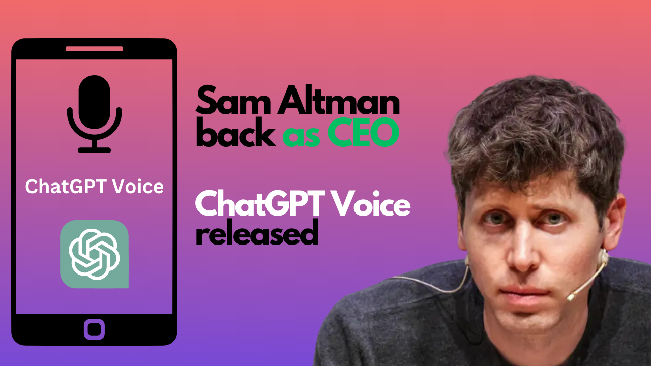 sam altman return as ceo and chatgpt voice released